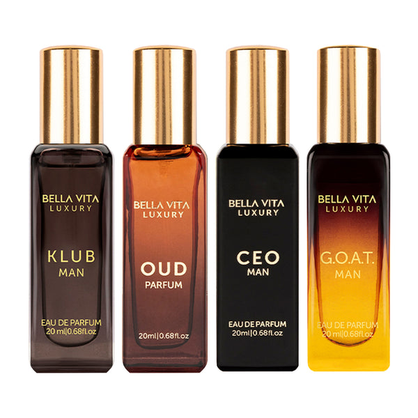 Bellavita Luxury with CEO Man, Klub, Oud, and G.O.A.T. Men Gift Set 4*20ML EDP