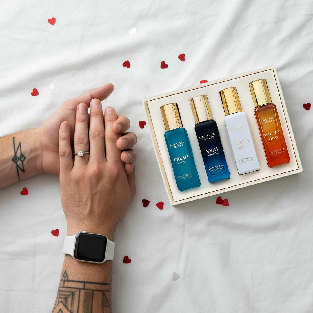 Bellavita Luxury with Honey Oud, White Oud, Fresh, and Skai Unisex Gift Set 4 * 20ML EDP