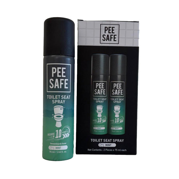 Pee Safe Toilet Seat Spray Mint 75ml - Pack of 2