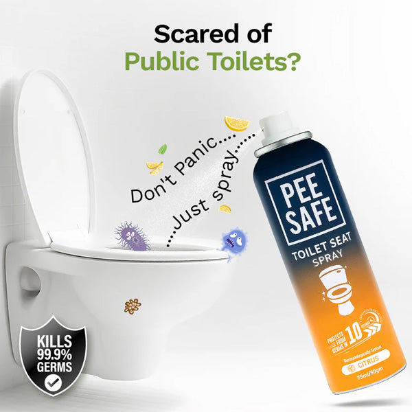 Pee Safe Toilet Seat Spray Citrus 75ml - Pack of 2