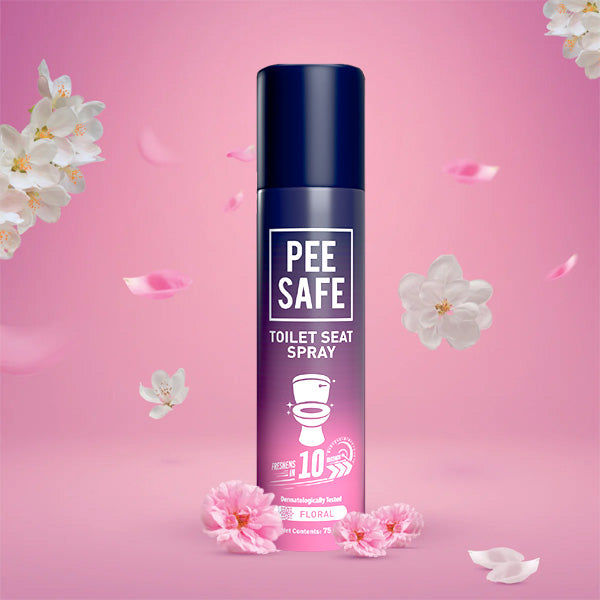 Pee Safe Toilet Seat Spray Floral 75ml - Pack of 2