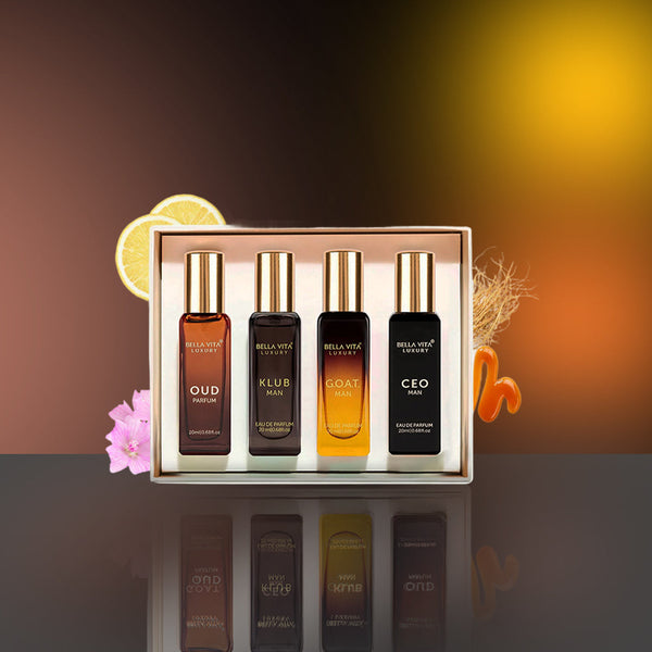 Bellavita Luxury Miniature EDP Gift Set – 4 x 20ml For Men