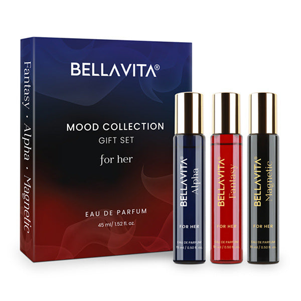 Bellavita Luxury Mood Collection Alpha+Fantasy+Magnetic  EDP Gift Set 3*15ML for Women